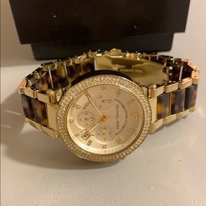 Michael Kors Women’s Parker Gold Tortoise Watch